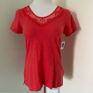 NWT Old Navy Women’s 100% Cotton Embellished Top Size S
